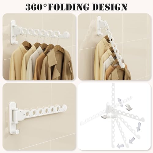 wall Mounted Clothes Drying Folding Hanger Rack - Image 3