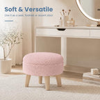 Simple Deluxe 13" Round Storage Ottoman - Image 5