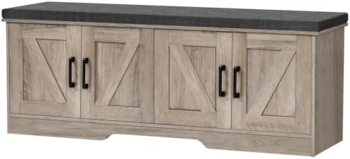 HOMSHO Farmhouse Shoe Storage Bench by HOMSHO