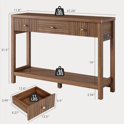 Decofy 47'' Fluted Console Table - Image 2