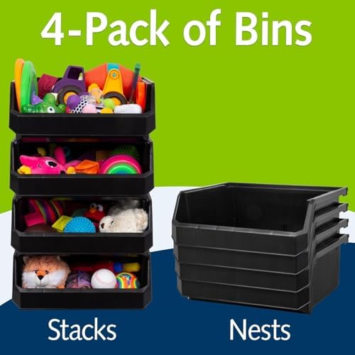 ReadySpace Extra Large Stackable Plastic Storage Bins - Image 4