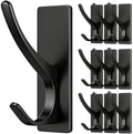 pickpiff 10 Pack Matt Black Self-Adhesive Hook, 13LB Hanger by pickpiff