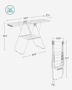 SONGMICS Clothes Drying Rack, Foldable Space-Saving Laundry Drying Rack - Image 6