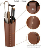 Brown Leather Umbrella Holder Indoor Umbrella Stand Rack - Image 6