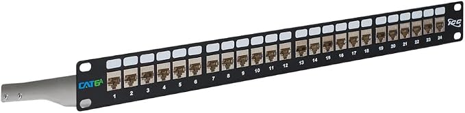 ICC 24-Port CAT6A Keystone Shielded 1U Patch Panel by ICC