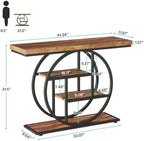 Tribesigns 41.3" Console Table, Industrial 4-Tier Sofa Table Entryway Table - Image 2
