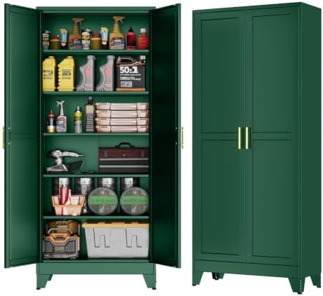 GAIOUS 75'' Tall Metal Garage Storage Cabinet, File Cabinet by GAIOUS