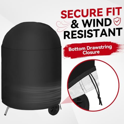i COVER Round Grill Cover, Kettle BBQ Cover - Image 5