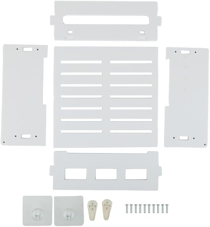 White Plastic Router Storage Box, Wall Mount Cable Organizer - Image 2
