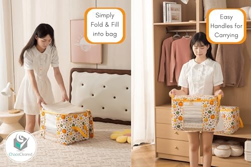 Chaos Cleared Canvas Storage Bags Designer Organizer 2 Pack – Seasonal Storage - Image 3