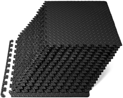 ProsourceFit Exercise Puzzle Mat 1/2-inch, EVA Interlocking Foam Floor Tiles by ProsourceFit