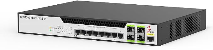 12-Port 2.5G L2 Managed POE Switch, 8xRJ45 Ports and 4x10G SFP+, 124W Power by XikeStor