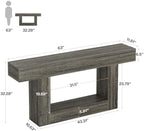 Tribesigns 63" Console Table, Farmhouse 2-Tier Entryway Table - Image 2