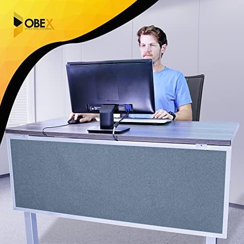 OBEX Acoustic Table Mounted Modesty Desk Privacy & Sound Absorbing Panel for Office Cubicles, 24" x 42", Twilight