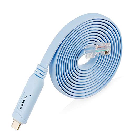 10ft USB-C to RJ45 Serial Adapter，USB C to Console Cable Essential Accessory of by OIKWAN