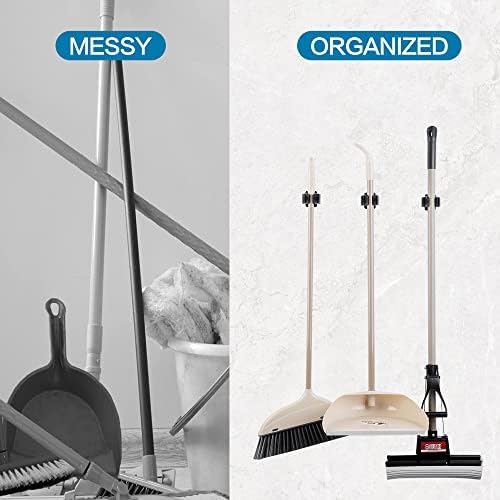 JAMEND CLXP 3PCS Broom and Mop Holder, Heavy Duty Garden Tool Organizer Rack - Image 5