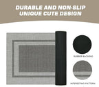 Artoid Mode Grey Absorbent Rectangle Non-Skid Doormat, Home Mats Non Slip - Image 7