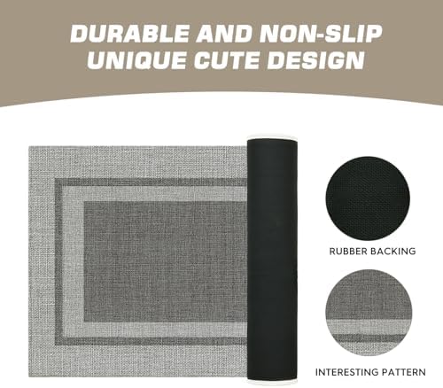 Artoid Mode Grey Absorbent Rectangle Non-Skid Doormat, Home Mats Non Slip - Image 7