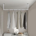 Industrial Iron Pipe Clothes Hanging Bar DIY Wall-Mounted Garment Rack Heavy - Image 5