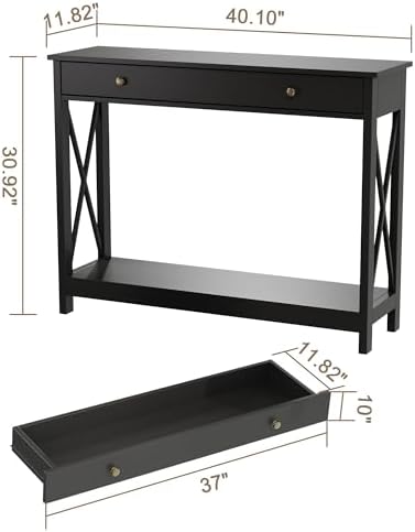 Treocho Black Console Table - Image 2