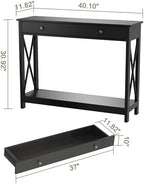 Treocho Black Console Table - Image 2