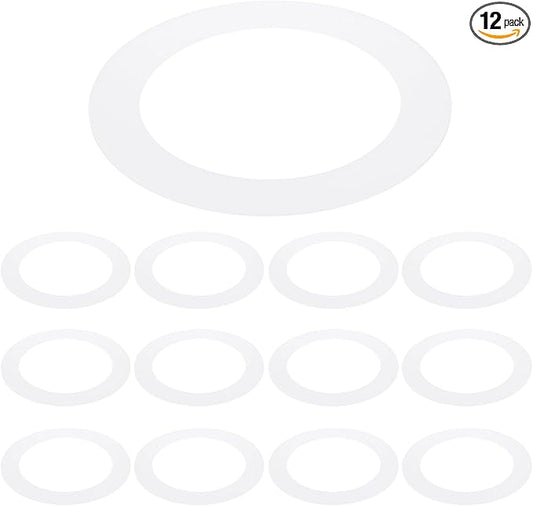 PATIKIL 4" ID 5.5" OD Plastic Trim Ring, Translucent Matte White by PATIKIL