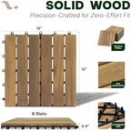 Acacia Interlocking Deck Tiles, 6 Slats - Image 3