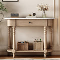 36’’ Half Moon Curved Entryway Console Table by Amposei