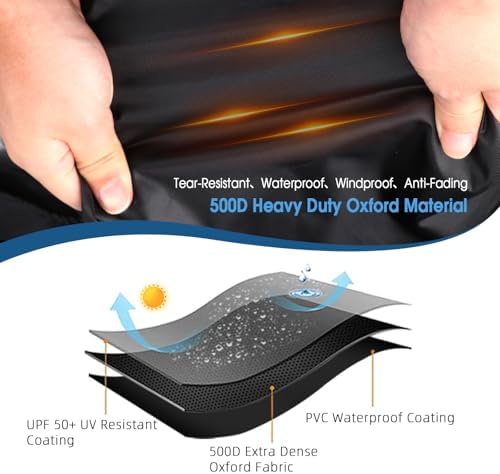 Fire Pit Cover Rectangle, 56 Inch Rectangular Firepit Covers, Waterproof Gas - Image 3