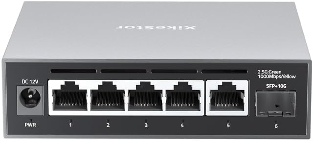 6-Port 2.5G Web Managed Ethernet Switch, VLAN/QoS/STP/IGMP/LACP Supported by XikeStor