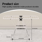 Maomo Foldable Clothes Drying Rack, Double-Sided Gullwing Laundry Drying Stand - Image 4