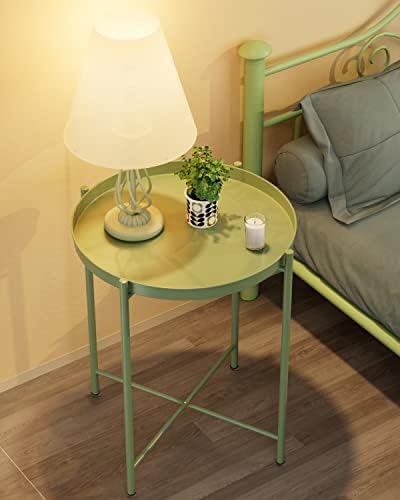 EKNITEY Small Side End Table: Metal Side Table - Image 4