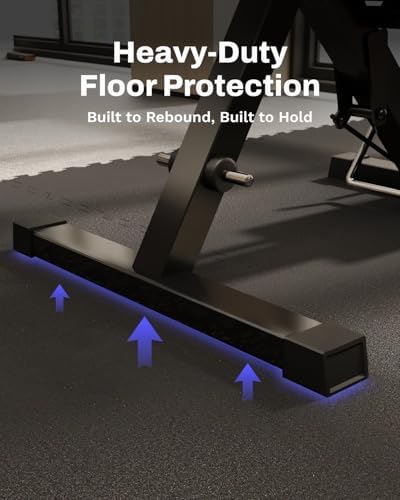 AIRHOP 0.56in Thick 24 Sq Ft Exercise Equipment Mats, 6 Tiles Upgraded Rubber - Image 5