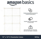 Amazon Basics 6 Cube Wire Grid Storage Organizer, Stackable Storage Cubes - Image 3