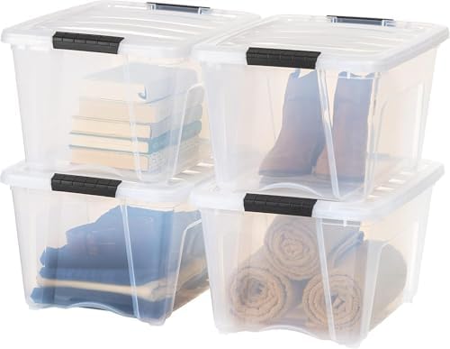 IRIS USA 4-Pack 32 Quart Storage Bins by IRISUSA
