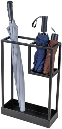 MyGift Modern Black Metal Entryway Umbrella Rack by MyGiftHome