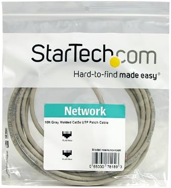 StarTech.com Cat5e Ethernet Cable - 10 ft - Gray - Patch Cable - Molded Cat5e - Image 3
