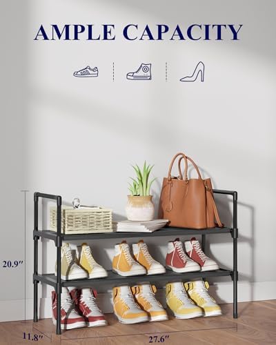 Kitsure Shoe Rack for Closet, Shoe Organizer, 27.6" Wide - Image 2