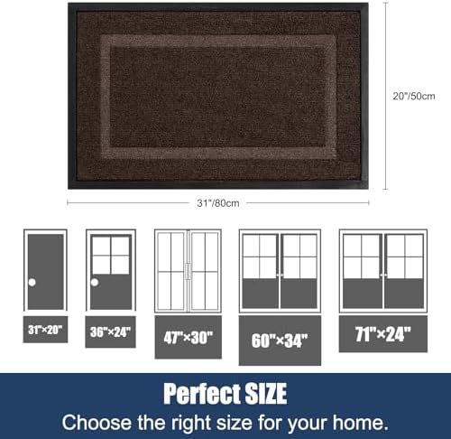 Front Door Mat Outside Entrance Indoor Doormat, Outdoor Door Mats - Image 2