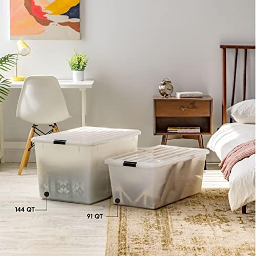 IRIS USA 3-Pack 144 Qt Stackable Storage Bins - Image 3