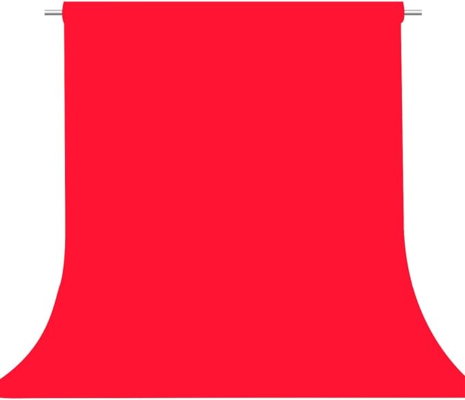 Red Photography Backdrop for Photoshoot, Photo Backdrop Curtain, Perfect Red by TERSUM