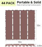 Rovibek 44 PCS Interlocking Deck Tiles, All Weather Patio Tiles - Image 2