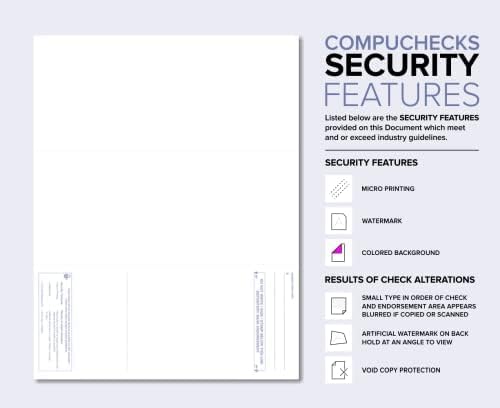 Compuchecks 2500 Blank Checks on Bottom Stock Paper - Compatible with QuickBooks and VersaCheck (Gold Diamond) Print Easy - Secure Computer Laser Checks for Business, Payroll, or Personal Use