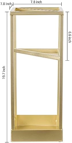 MyGift 20 Inch Brass Tone Metal Umbrella Stand - Image 5