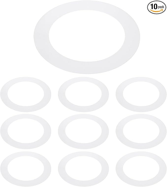 PATIKIL 5" ID 7.5" OD Plastic Trim Ring, Translucent Matte White by PATIKIL
