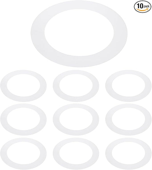 PATIKIL 4.5" ID 6.3" OD Plastic Trim Ring, Translucent Matte White by PATIKIL