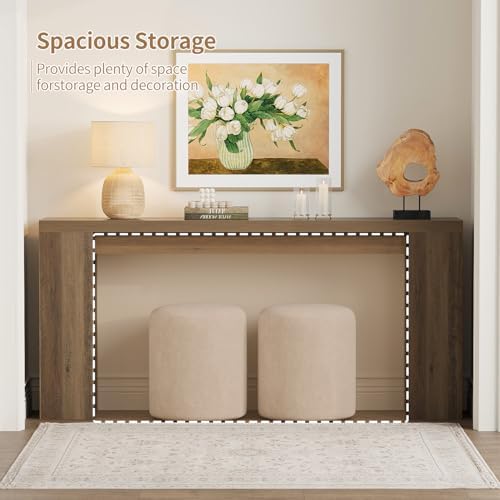 karlott 70.9" Long Console Table, Farmhouse Entryway Table, Fulton Pine - Image 4
