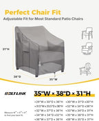 Patio Chair Covers Waterproof, Heavy Duty, 2 Pack - Image 2