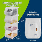 ReadySpace Medium-Tall Stackable Plastic Storage Bins - Image 2