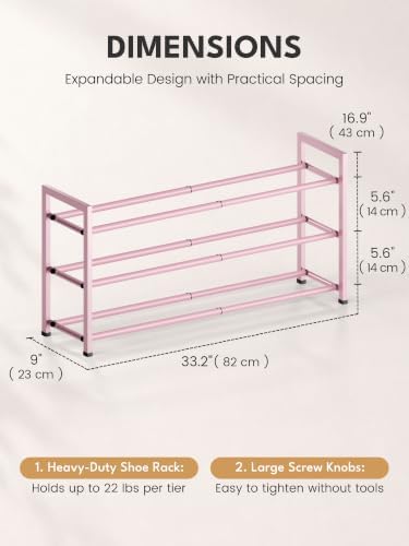 Bumusty 3 Tier Expandable Shoe Rack - Image 2